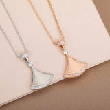 925 Sterling Silver Small Skirt Pendant Necklace