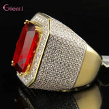 Unisex Rhinestone Set Ring 925 Sterling Silver CZ Jewelry