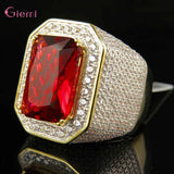Unisex Rhinestone Set Ring 925 Sterling Silver CZ Jewelry