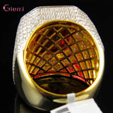 Unisex Rhinestone Set Ring 925 Sterling Silver CZ Jewelry