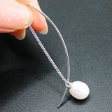 925 Silver Pearl Earrings w/ White Freshwater Pearls 7-8mm
