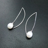 925 Silver Pearl Earrings w/ White Freshwater Pearls 7-8mm