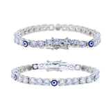 Crystal Tennis Bracelet Eye Bead CZ Bangles
