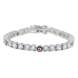 Crystal Tennis Bracelet Eye Bead CZ Bangles