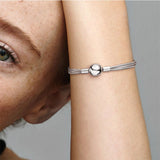 925 Sterling Silver Snake Bone Chain Bracelet for Women's DIY Making