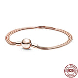 925 Sterling Silver Snake Bone Chain Bracelet for Women's DIY Making