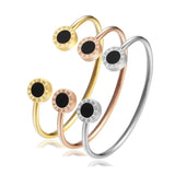 Women's Roman Numerals Enamel Stainless Steel Bracelet