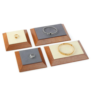 Wooden Jewelry Plate Ring Bracelet Display Tray Counter Storage