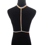 Sexy Silver Crystal Choker Body Chain for Women
