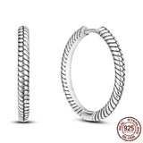 Heart Hoop Earrings for Women, 925 Silver