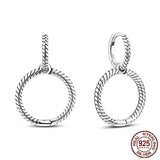 Heart Hoop Earrings for Women, 925 Silver