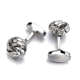 Silver Metal Knot Cufflinks Christmas Gift for Men