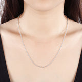 925 Sterling Silver Bead Chain Necklace for Women
