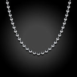 925 Sterling Silver Bead Chain Necklace for Women