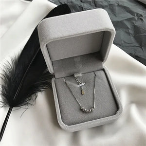 925 Silver Beads Necklace Hot Generous Clavicle Chain