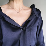 925 Silver Beads Necklace Hot Generous Clavicle Chain