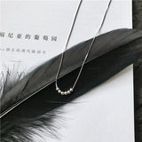 925 Silver Beads Necklace Hot Generous Clavicle Chain