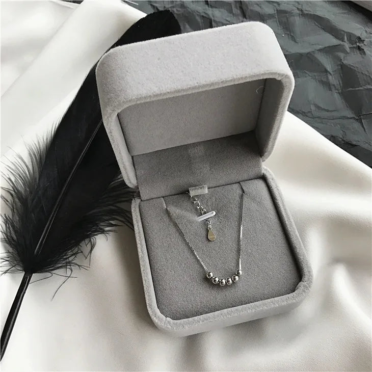925 Silver Beads Necklace Hot Generous Clavicle Chain
