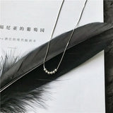 925 Silver Bead Necklace for Women