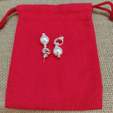 Spanish S925 Silver Pearl Earrings Lightweight Jewelry