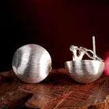 Spherical Silver Ornaments Earrings S925 Silver Women's Earrings