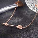 925 Sterling Silver Arrow Pendant Necklace 18 inches Choker Gift