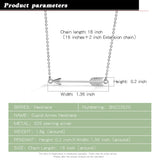 925 Sterling Silver Arrow Pendant Necklace 18 inches Choker Gift