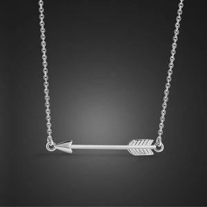 925 Sterling Silver Arrow Pendant Necklace 18 inches Choker Gift