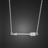 925 Sterling Silver Arrow Pendant Necklace 18 inches Choker Gift