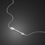 925 Sterling Silver Arrow Pendant Necklace 18 inches Choker Gift