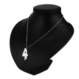 Stainless Steel Serbia Map Pendant Necklace for Women Girls Srbija Jewelry