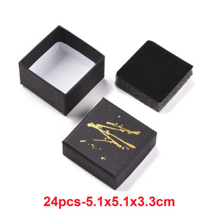 Hot Stamping Cardboard Jewelry Boxes for Rings Watches Necklaces Earrings