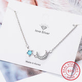 Hot Star Moon Style 925 Silver Bracelet Women Bangle Accessory