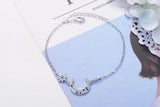 Hot Star Moon Style Women Bracelet 925 Sterling Silver Bangle