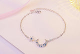 Hot Star Moon Style Women Bracelet 925 Sterling Silver Bangle