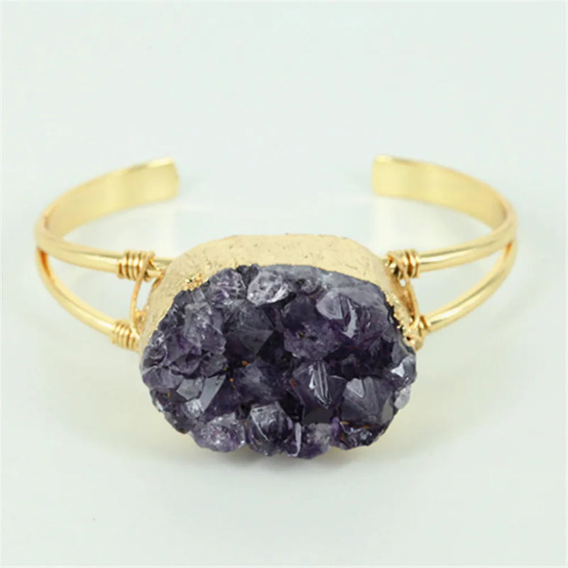 Hot Stone Cuff Bangle Bracelet for Women