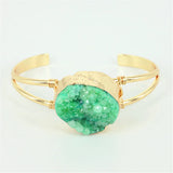 Hot Stone Cuff Bangle Bracelet for Women