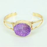 Hot Stone Cuff Bangle Bracelet for Women