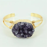 Hot Stone Cuff Bangle Bracelet for Women