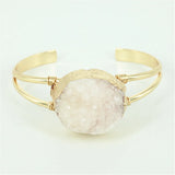 Hot Stone Cuff Bangle Bracelet for Women