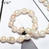 9-10mm Potato Freshwater Pearl Beads 15 Inch Strand