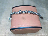 European American 925 Silver Charm Beads Bracelet Jewelry Gift