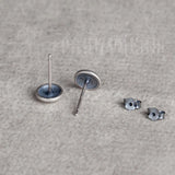 925 Silver Cross Stud Earrings Retro Punk Rock Jewelry