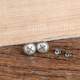 925 Silver Cross Stud Earrings Retro Punk Rock Jewelry