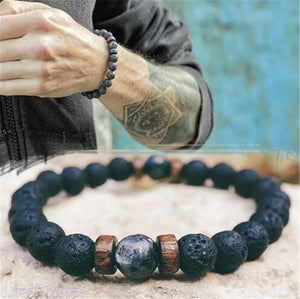 Hot Flash Lava-rock Stone Hand String Bracelets