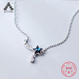 S925 Silver Moon Zircon Pendant Necklace
