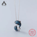 S925 Sterling Silver Dolphin Whale Pendant Necklace Set