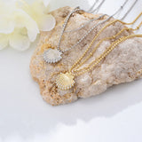 S925 Shell Zircon Double Chain Anklet for Women Girls Beach Charm Anklet