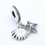 Hot Summer Starfish & Sea Shell Pendant Silver 925 Charms