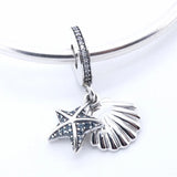 Hot Summer Starfish & Sea Shell Pendant Silver 925 Charms